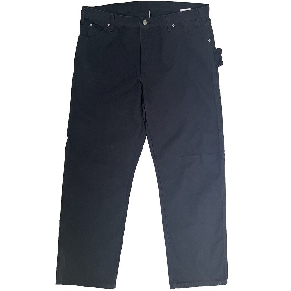 Dickies Mens Carpenter Jeans 38 x 32 Relaxed Fit Black 100% Cotton NWT